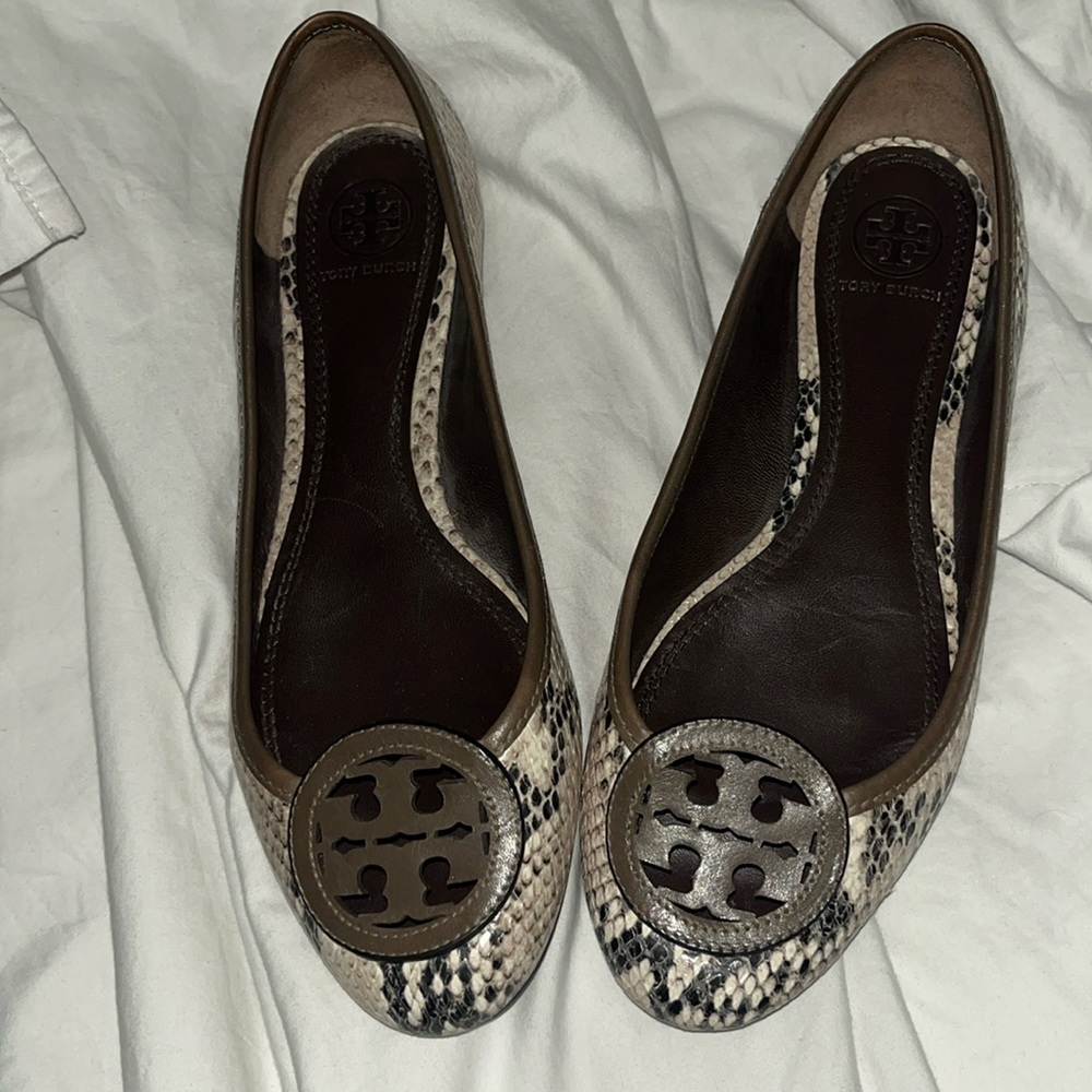 Tory Burch Shoes | Tory Burch Louisa Python Snake Ballet Flats